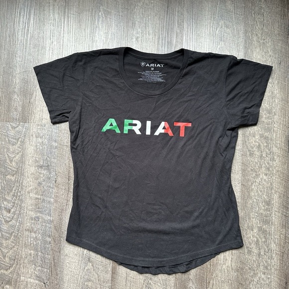 Ariat Tops - Ariat Women's Viva Mexico Screen Print Logo Black T-Shirt 10036634